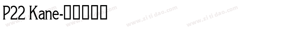 P22 Kane字体转换
